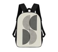 sinyumoney Kids School Backpack 3D Printed Minimalist Lines 46 Backpack Rucksack Sports Backpacks for Boys And Girls Fashion Knapsack 17inch