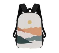 sinyumoney Kids School Backpack 3D Printed Minimalist Mountains 1 Backpack Rucksack Sports Backpacks For Boys And Girls Fashion Knapsack 17inch