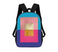 sinyumoney Kids School Backpack 3D Printed Modern Collage H Backpack Rucksack Sports Backpacks For Boys And Girls Fashion Knapsack 17inch