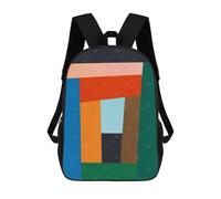 sinyumoney Kids School Backpack 3D Printed Modern Geometry 6 Backpack Rucksack Sports Backpacks For Boys And Girls Fashion Knapsack 17inch