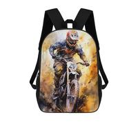 sinyumoney Kids School Backpack 3D Printed Motor Racing Backpack Rucksack Sports Backpacks For Boys And Girls Fashion Knapsack 17inch