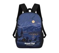 sinyumoney Kids School Backpack 3D Printed Mount Rigi Night View Backpack Rucksack Sports Backpacks for Boys And Girls Fashion Knapsack 17inch