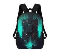 sinyumoney Kids School Backpack 3D Printed Necropolis City Backpack Rucksack Sports Backpacks For Boys And Girls Fashion Knapsack 17inch