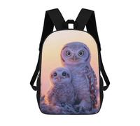 sinyumoney Kids School Backpack 3D Printed Owl Family at Sunset Backpack Rucksack Sports Backpacks For Boys And Girls Fashion Knapsack 17inch