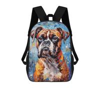 sinyumoney Kids School Backpack 3D Printed Palette Boxer Dog Painting Backpack Rucksack Sports Backpacks For Boys And Girls Fashion Knapsack 17inch