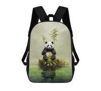 sinyumoney Kids School Backpack 3D Printed Panda Animal Art Backpack Rucksack Sports Backpacks For Boys And Girls Fashion Knapsack 17inch