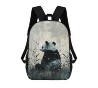 sinyumoney Kids School Backpack 3D Printed Panda in Bamboo Forest Backpack Rucksack Sports Backpacks For Boys And Girls Fashion Knapsack 17inch