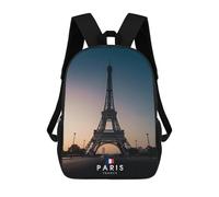 sinyumoney Kids School Backpack 3D Printed Paris City Backpack Rucksack Sports Backpacks for Boys And Girls Fashion Knapsack 17inch