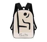sinyumoney Kids School Backpack 3D Printed Paul Klee Park Bei Lu 17 Inch Backpack Rucksack Sports Backpacks for Boys And Girls Fashion Knapsack