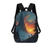 sinyumoney Kids School Backpack 3D Printed People Futuristic Planet Backpack Rucksack Sports Backpacks For Boys And Girls Fashion Knapsack 17inch