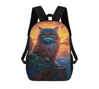 sinyumoney Kids School Backpack 3D Printed Persian Cat 5 Backpack Rucksack Sports Backpacks for Boys And Girls Fashion Knapsack 17inch