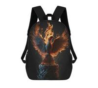sinyumoney Kids School Backpack 3D Printed Phoenix Bird Portrait Backpack Rucksack Sports Backpacks For Boys And Girls Fashion Knapsack 17inch