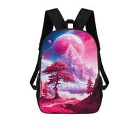 sinyumoney Kids School Backpack 3D Printed Pink Pine Backpack Rucksack Sports Backpacks for Boys And Girls Fashion Knapsack 17inch