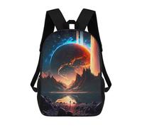 sinyumoney Kids School Backpack 3D Printed Planet Bifrost Mountain Backpack Rucksack Sports Backpacks for Boys And Girls Fashion Knapsack 17inch