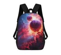 sinyumoney Kids School Backpack 3D Printed Planetary Explosion Backpack Rucksack Sports Backpacks for Boys And Girls Fashion Knapsack 17inch