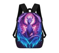 sinyumoney Kids School Backpack 3D Printed Purple Dragon with Wings Backpack Rucksack Sports Backpacks For Boys And Girls Fashion Knapsack 17inch