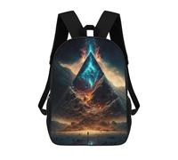 sinyumoney Kids School Backpack 3D Printed Pyramid of Cosmic Energy Backpack Rucksack Sports Backpacks For Boys And Girls Fashion Knapsack 17inch