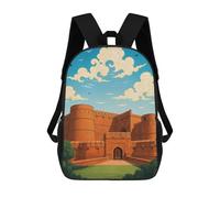 sinyumoney Kids School Backpack 3D Printed Red Fort Agra by Day Backpack Rucksack Sports Backpacks for Boys And Girls Fashion Knapsack 17inch