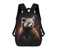sinyumoney Kids School Backpack 3D Printed Red Panda Galaxy Portrait 17 Inch Backpack Rucksack Sports Backpacks for Boys And Girls Fashion Knapsack