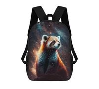 sinyumoney Kids School Backpack 3D Printed Red Panda in Space -3 17 Inch Backpack Rucksack Sports Backpacks for Boys And Girls Fashion Knapsack