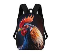 sinyumoney Kids School Backpack 3D Printed Rooster Backpack Rucksack Sports Backpacks For Boys And Girls Fashion Knapsack 17inch