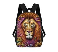 sinyumoney Kids School Backpack 3D Printed Royal Lion Art Print -1 17 Inch Backpack Rucksack Sports Backpacks for Boys And Girls Fashion Knapsack