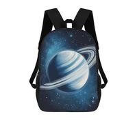 sinyumoney Kids School Backpack 3D Printed Saturn in Space Backpack Rucksack Sports Backpacks for Boys And Girls Fashion Knapsack 17inch