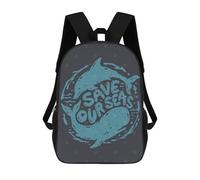 sinyumoney Kids School Backpack 3D Printed SAVE OUR SEAS Backpack Rucksack Sports Backpacks For Boys And Girls Fashion Knapsack 17inch