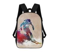 sinyumoney Kids School Backpack 3D Printed Ski Sport Art Backpack Rucksack Sports Backpacks For Boys And Girls Fashion Knapsack 17inch