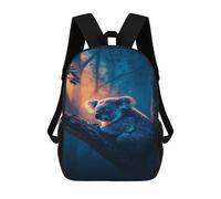 sinyumoney Kids School Backpack 3D Printed Sleepy Koala in Tree Backpack Rucksack Sports Backpacks For Boys And Girls Fashion Knapsack 17inch