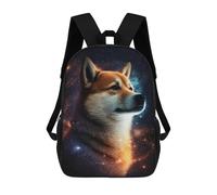 sinyumoney Kids School Backpack 3D Printed Space Dog Portrait -10 17 Inch Backpack Rucksack Sports Backpacks for Boys And Girls Fashion Knapsack