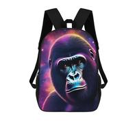 sinyumoney Kids School Backpack 3D Printed Space Gorilla Backpack Rucksack Sports Backpacks For Boys And Girls Fashion Knapsack 17inch