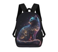 sinyumoney Kids School Backpack 3D Printed Space Is Wild Cat Galaxies Backpack Rucksack Sports Backpacks For Boys And Girls Fashion Knapsack 17inch