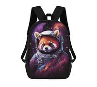 sinyumoney Kids School Backpack 3D Printed Space Red Panda Adventure -1 17 Inch Backpack Rucksack Sports Backpacks for Boys And Girls Fashion Knapsack