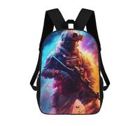 sinyumoney Kids School Backpack 3D Printed Space Soldier with Rifle Backpack Rucksack Sports Backpacks For Boys And Girls Fashion Knapsack 17inch