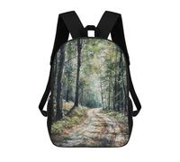 sinyumoney Kids School Backpack 3D Printed Spring Pathway Backpack Rucksack Sports Backpacks For Boys And Girls Fashion Knapsack 17inch