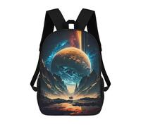 sinyumoney Kids School Backpack 3D Printed Stellar Universe Landscape Backpack Rucksack Sports Backpacks for Boys And Girls Fashion Knapsack 17inch