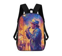 sinyumoney Kids School Backpack 3D Printed Street Singer Backpack Rucksack Sports Backpacks For Boys And Girls Fashion Knapsack 17inch