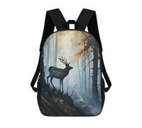 sinyumoney Kids School Backpack 3D Printed Sylvan Stag Backpack Rucksack Sports Backpacks For Boys And Girls Fashion Knapsack 17inch