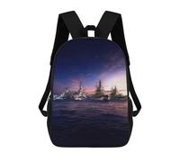sinyumoney Kids School Backpack 3D Printed The Battle of Leyte Gulf Backpack Rucksack Sports Backpacks for Boys And Girls Fashion Knapsack 17inch