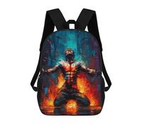 sinyumoney Kids School Backpack 3D Printed The Inner Fire - Abstract Expressionist Art Backpack Rucksack Sports Backpacks For Boys And Girls Fashion Knapsack 17inch