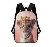 sinyumoney Kids School Backpack 3D Printed Tiger Cub King Backpack Rucksack Sports Backpacks For Boys And Girls Fashion Knapsack 17inch