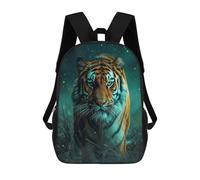 sinyumoney Kids School Backpack 3D Printed Tiger Wildlife Nature 17 Inch Backpack Rucksack Sports Backpacks for Boys And Girls Fashion Knapsack