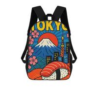 sinyumoney Kids School Backpack 3D Printed Tokyo Travel Backpack Rucksack Sports Backpacks For Boys And Girls Fashion Knapsack 17inch