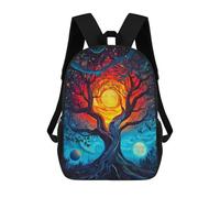 sinyumoney Kids School Backpack 3D Printed Tree of Two Moons Backpack Rucksack Sports Backpacks For Boys And Girls Fashion Knapsack 17inch
