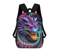 sinyumoney Kids School Backpack 3D Printed Vibrant Dragon Dance Backpack Rucksack Sports Backpacks For Boys And Girls Fashion Knapsack 17inch