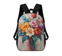 sinyumoney Kids School Backpack 3D Printed Vibrant Symphony of Blooms Backpack Rucksack Sports Backpacks For Boys And Girls Fashion Knapsack 17inch