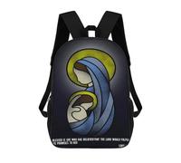 sinyumoney Kids School Backpack 3D Printed Virgin Mary Quote Backpack Rucksack Sports Backpacks For Boys And Girls Fashion Knapsack 17inch