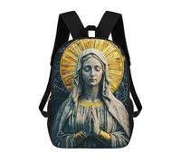sinyumoney Kids School Backpack 3D Printed Virgin Mary Statue Backpack Rucksack Sports Backpacks For Boys And Girls Fashion Knapsack 17inch