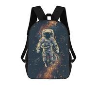 sinyumoney Kids School Backpack 3D Printed Voyage of The Cosmic Nomad Backpack Rucksack Sports Backpacks for Boys And Girls Fashion Knapsack 17inch